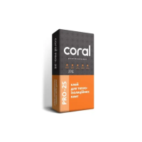 Coral Pro - 25 клей для пінополістиролу та мінвати 25 кг