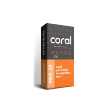 Coral Pro - 25 клей для пінополістиролу та мінвати 25 кг